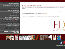 Tablet Screenshot of haute-decor.com